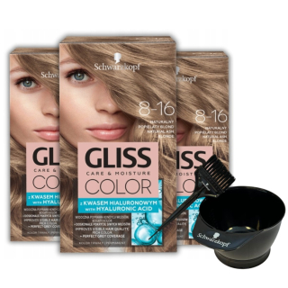 Gliss Color Farbivo na vlasy Prírodná popolavá blond 8-16 x3
